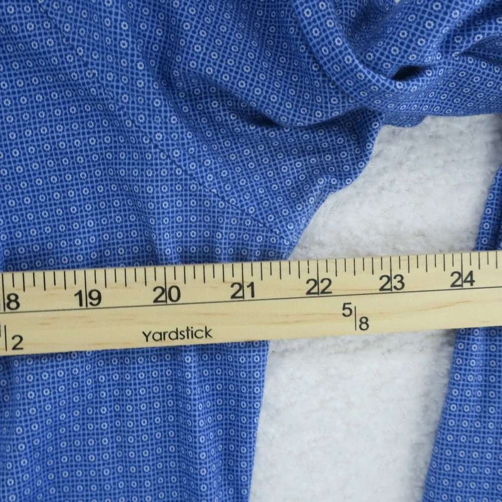 Desoto Made For‎ Movement Button Up Shirt Mens XL Blue Cotton Stretch